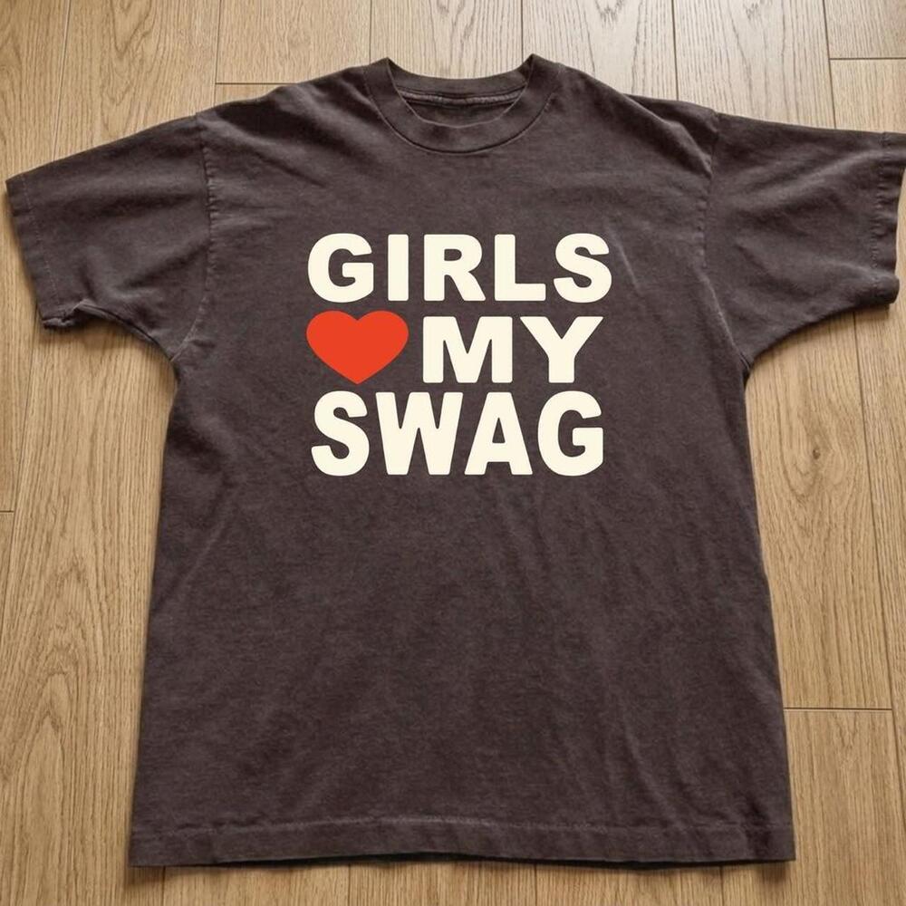 girls Love My Swaga Brown T-Shirt